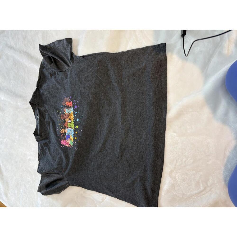 Charcoal Gray Princess Graphic T-Shirt Size 2XL